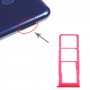 La bandeja de tarjeta SIM bandeja de tarjeta SIM + + Micro bandeja de tarjeta SD para Samsung Galaxy M10 SM-M105 (Rojo)