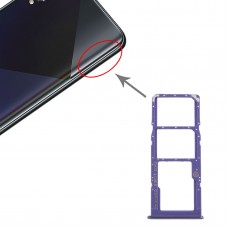 SIM-kortfack + SIM-kortfack + Micro SD-kortfack för Samsung Galaxy A50S SM-A507 (lila)
