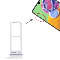 SIM Card Tray + SIM ბარათის უჯრა Samsung Galaxy A90 5G SM-A908 (ვერცხლისფერი)