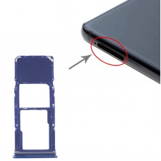 Bandeja Bandeja de tarjeta SIM + Micro SD Card para Samsung Galaxy A9 (2018) SM-A920 (azul)