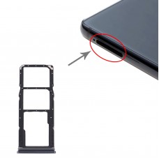 SIM vassoio di carta + vassoio di carta di SIM + Micro SD vassoio per Samsung Galaxy A9 (2018) SM-A920 (Nero)