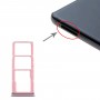SIM-карти лоток + SIM-карти лоток + Micro SD-карти лоток для Samsung Galaxy A9 (2018) SM-A920 (рожевий)