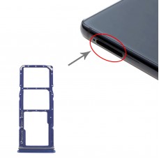 Bandeja Bandeja Bandeja de tarjeta SIM + SIM Card + Micro SD Card para Samsung Galaxy A9 (2018) SM-A920 (azul)