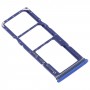 SIM vassoio di carta + vassoio di carta di SIM + Micro SD vassoio per Samsung Galaxy A9 (2018) SM-A920 (blu)