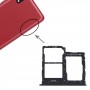 SIM-карты лоток + SIM-карты лоток + Micro SD-карты лоток для Samsung Galaxy A01 ядра SM-A013 (черный)