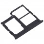 SIM-карти лоток + SIM-карти лоток + Micro SD-карти лоток для Samsung Galaxy A01 ядра SM-A013 (чорний)