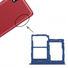 Bandeja Bandeja Bandeja de tarjeta SIM + SIM Card + Micro SD Card para Samsung Galaxy Core A01 SM-A013 (azul) 