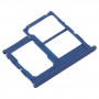 サムスンギャラクシーA01コアSM-A013用SIMカードトレイ+ SIMカードトレイ+マイクロSDカードトレイ（ブルー）