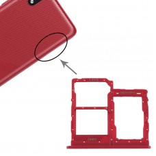 SIM Card Tray + SIM Card Tray + Micro SD Card Tray for Samsung Galaxy A01 Core SM-A013 (Red)