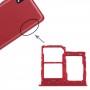 SIM-kortfack + SIM-kortfack + Micro SD-kortfack för Samsung Galaxy A01 Core SM-A013 (röd)