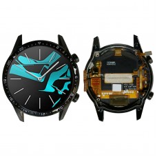LCD-näyttö ja Digitizer edustajiston Frame Huawei Watch GT2 46mm (musta)