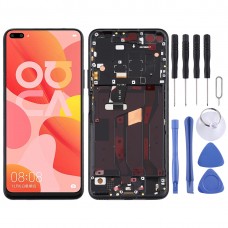 LCD Screen and Digitizer Full Assembly with Frame for Huawei Nova 6 5G (Black)