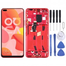 LCD Screen and Digitizer Full Assembly with Frame for Huawei Nova 6 5G (Red)