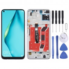 LCD Screen and Digitizer Full Assembly with Frame for Huawei P40 Lite (Silver)