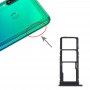 SIM-карты лоток + SIM-карты лоток + Micro SD-карты лоток для Huawei Y7p (черный)