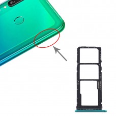 SIM kártya tálca + SIM kártya tálca + mikro SD kártya tálca a Huawei Y7P (zöld)