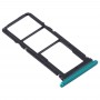 SIM vassoio di carta + vassoio di carta di SIM + Micro SD Card vassoio per Huawei Y7P (verde)