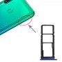SIM-карты лоток + SIM-карты лоток + Micro SD-карты лоток для Huawei Y7p (синий)
