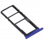 SIM Card Tray + SIM Card Tray + Micro SD Card Tray for Huawei Y7p (Blue)
