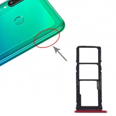 SIM vassoio di carta + vassoio di carta di SIM + Micro SD Card vassoio per Huawei Y7P (Red)