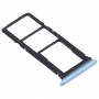 Plateau de carte SIM + plateau de carte SIM + plateau de carte micro SD pour Huawei Y7P (Blue Baby)