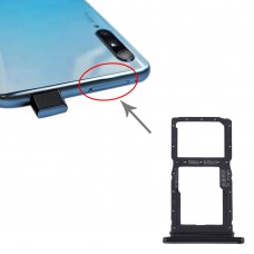 SIM Card Tray + SIM ბარათის Tray / მიკრო SD ბარათის უჯრა Huawei Y9s (შავი)
