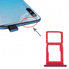 Bandeja Bandeja de tarjeta SIM + Tarjeta SIM / bandeja de tarjeta Micro SD para Huawei Y9s (rojo)