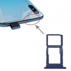 SIM kártya tálca + SIM kártya tálca / Micro SD kártya tálca a Huawei Y9s 2020-hoz (kék)