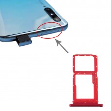 SIM-kortin lokero + SIM-kortin lokero / mikro SD-korttilokero Huawei Y9S 2020 (punainen)
