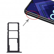 SIM-карты лоток + SIM-карты лоток + Micro SD-карты лоток для Huawei Honor 8А Pro (черный)