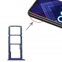 SIM-карты лоток + SIM-карты лоток + Micro SD-карты лоток для Huawei Honor 8А Pro (синий)