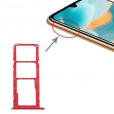 SIM Card Tray + SIM ბარათის უჯრა + მიკრო SD ბარათის უჯრა Huawei Y6 (2019) (წითელი)