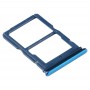 SIM-kártya tálca + NM kártya tálca a Huawei Y8P (kék) számára