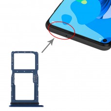 SIM-kortfack + SIM-kortfack / micro SD-kortfack för Huawei P20 Lite (2019) (blå)