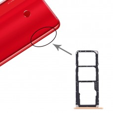 SIM Card Tray + SIM ბარათის უჯრა + მიკრო SD ბარათის უჯრა Huawei ისიამოვნეთ მაქს (ოქრო)