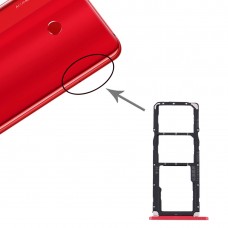 SIM-Karten-Behälter + SIM-Karten-Behälter + Micro-SD-Karten-Behälter für Huawei Genießen Max (rot)