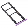 Plateau de carte SIM + plateau de carte SIM + plateau de carte micro SD pour Huawei Y8S (violet)