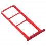 SIM Card Tray + SIM Card Tray + Micro SD Card Tray for Huawei Y8s (Red)