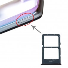 SIM Card Tray + NM Card Tray for Huawei P40 Lite (Black) 