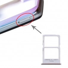 SIM карта Tray + NM тава за карти Huawei P40 Lite (сребро)