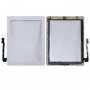 (Controller Button + Home Key Button PCB Membrane Flex Cable + Touch Panel Installation Adhesive)  Touch Panel for New iPad (iPad 3)(White)