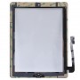 (Ohjainpainike + koti-painike PCB-kalvo Flex Kaapeli + kosketuspaneelin asennusliima) Kosketuspaneeli uudelle iPadille (iPad 3) (valkoinen)
