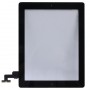 Érintőképernyő (vezérlőgomb + Kezdőlap gomb PCB membrán Flex Cable + Touch Panel szerelési ragasztó) iPad 2 / A1395 / A1396 / A1397 (fekete)
