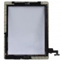 Pekskärm (Controller-knapp + Hemknappsknapp PCB Membran Flex Cable + Pekskärm Installationslim) för iPad 2 / A1395 / A1396 / A1397 (Svart)