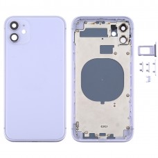 Back Housing Cover with Appearance Imitation of iPhone 12 for iPhone 11(Purple) 