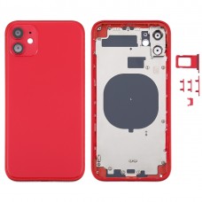 חזרה שיכון כיסוי עם מראה חיקוי של iPhone 12 עבור iPhone 11 (אדום)