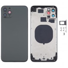 Back Housing Cover with Appearance Imitation of iPhone 12 for iPhone 11 Pro Max(Black) 