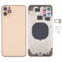 Cubierta de la cubierta con la apariencia imitación de iPhone para el iPhone 12 11 Pro Max (Oro)