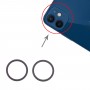 2 PCS камеры заднего стекла объектива Metal Protector Обруч кольцо для iPhone 12 (черный)