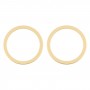 2 PCS Obiettivo fotocamera posteriore di vetro metallo Protector Hoop Ring per iPhone 12 (oro)